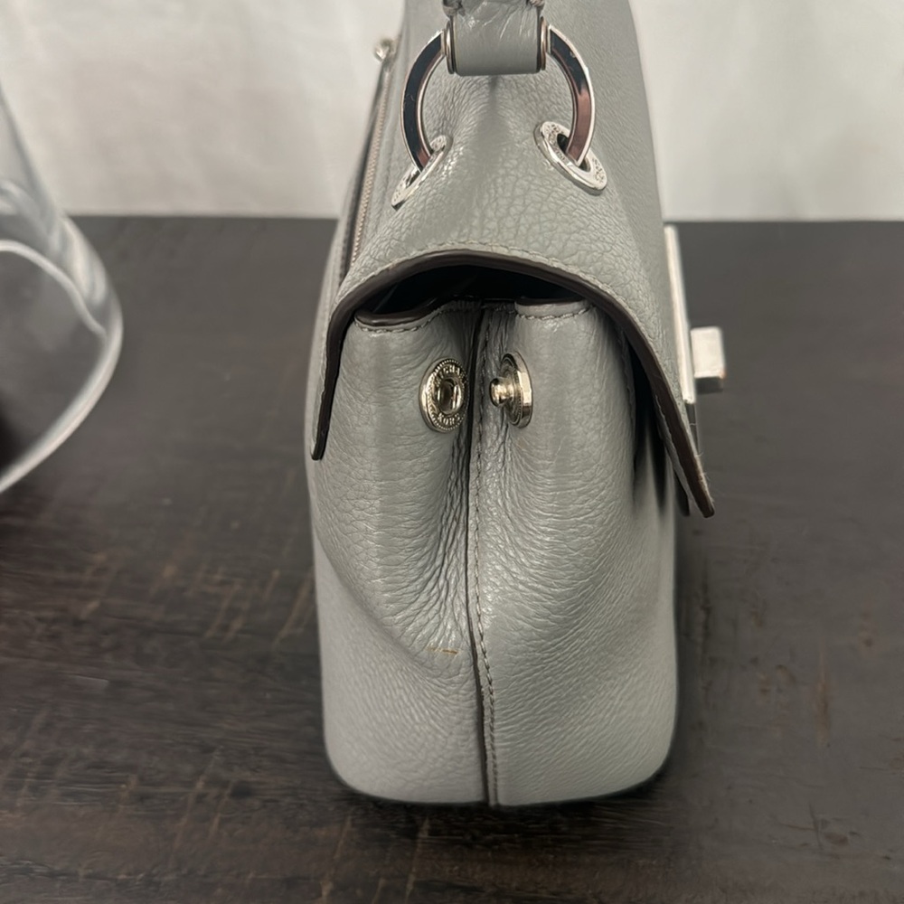 Michael Kors Emery Small Leather Satchel Bag. Steel Gray - Picture 10 of 14